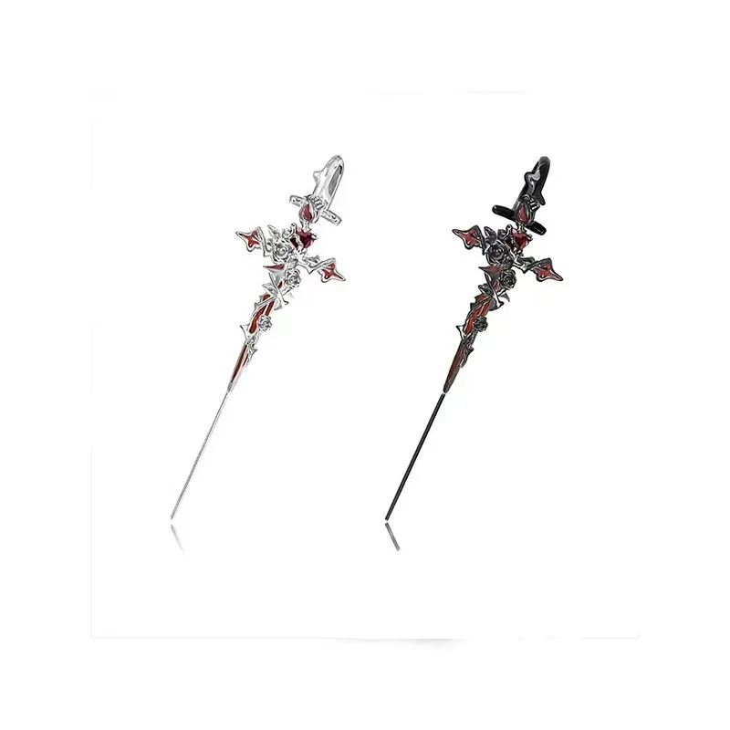

Europe and the United States hot-selling cross earrings women's dark thorns rose pendant earrings wholesale
