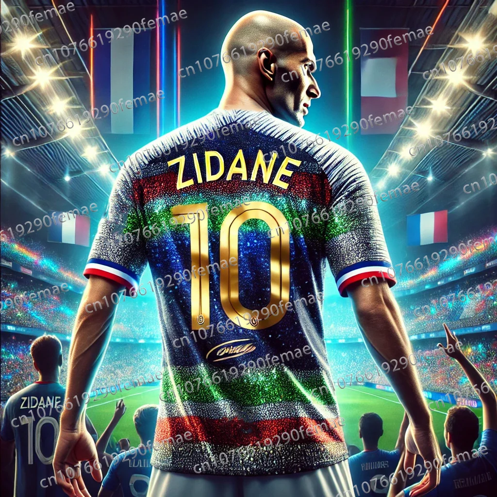 2024/25 Latest French Zidane Commemorative Edition Men's Sports Football Shirt T-shirt Daily Breathable Quick Drying Jersey