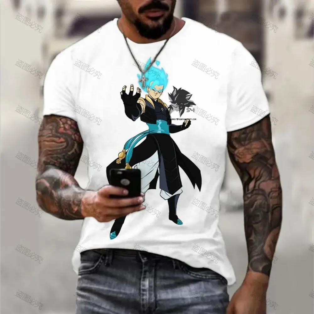 T-Shirt Dragon Ball Z Goku Vegeta Harajuku 110-6xl Cool Streetwear Trend Gym Oversized Saiyan Anime Majin Buu O-Kraag