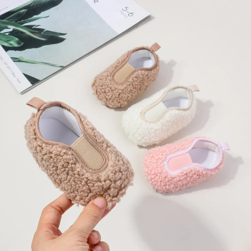 여아용 따뜻한 TPR 밑창 미끄럼 방지 캐주얼 신발, 편안한 하이 퀄리티 보호 프리워커 신발, BMB4004, 용수철 및 가을