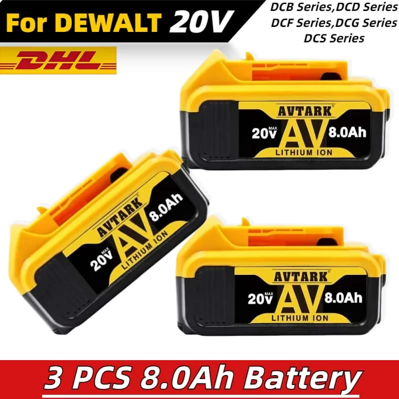 

Original MAX Flexvolt for DEWALT 20v/60V battery DCB606 DCB205 DCB206 DCB209 DCB182 power tool 18V battery for dewalt 8AH 12AH