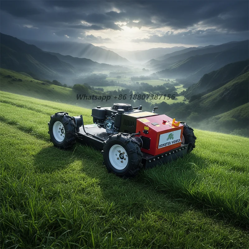 

Zero Turn Lawn Mower Remoter Control 4 Wheel Lawn Mower for Grass Cutting