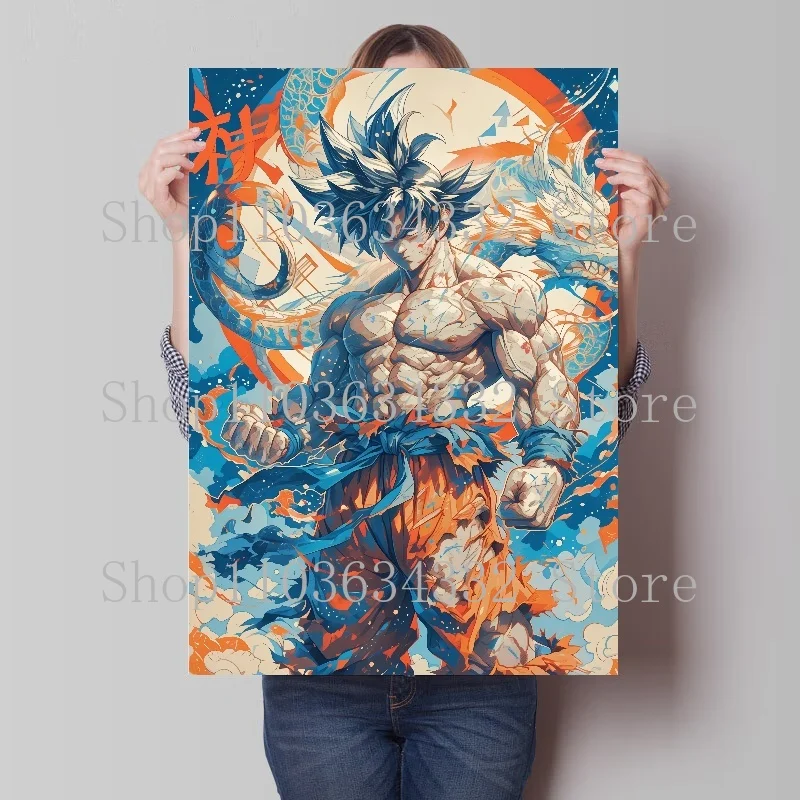 Clássico anime dragon ball poster arte pintura em tela café bar sala parede decoração criativa pintura presente de aniversário