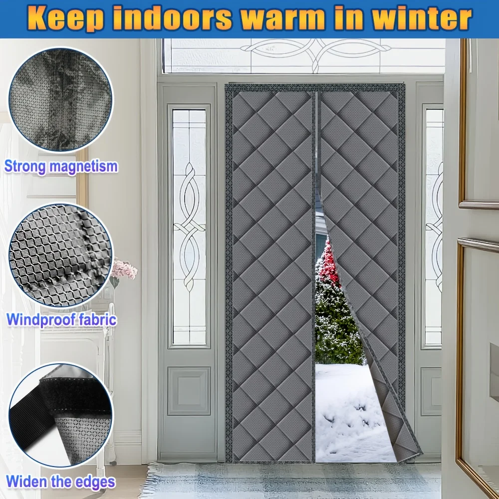 

Тяжелая магнитная термозанавеска, ветрозащитная, звукоизоляционная, энергосберегающая, современный, минималистичный, простая установка, домашний офис