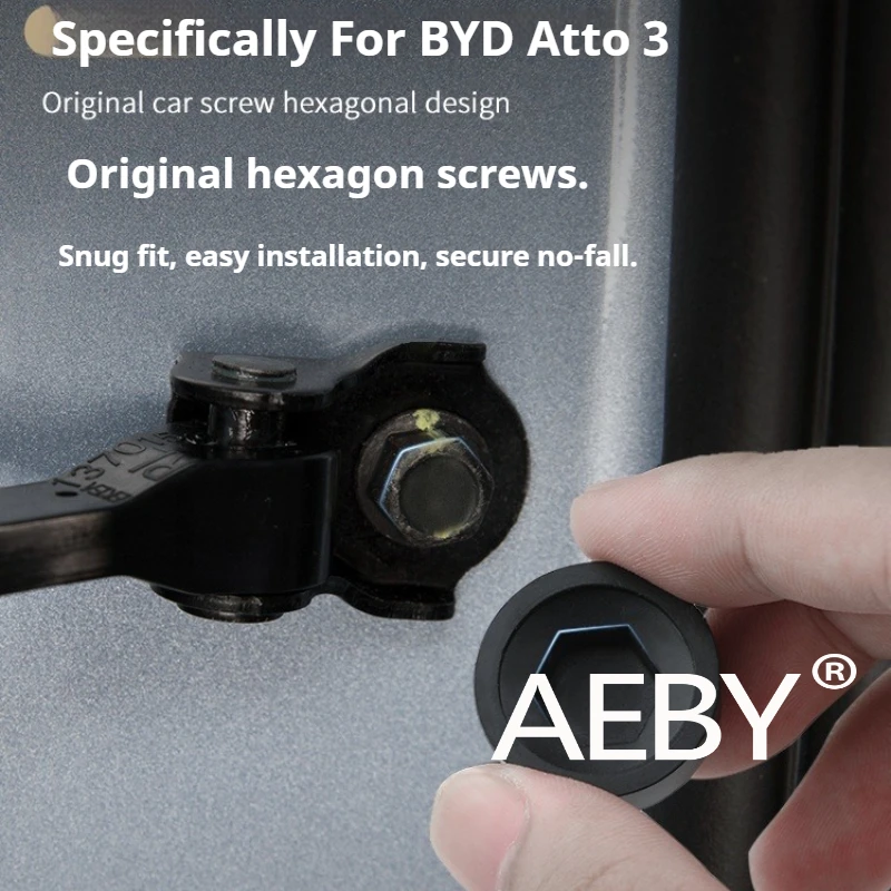 

AEBY For BYD Atto 3 Smart Driving Edition 2022-2025 Dust Protection for Door Hinge Bolts Car Accessories ,Plastic Protection Cap