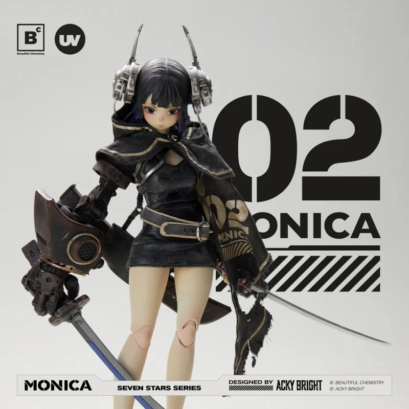 โมเดลฟิกเกอร์แอคชั่น โมนิก้า 1/6 ของแท้ สวยงาม ซีรีส์เคมียูวี อันเดอร์เวิร์ส เซเว่นสตาร์ หมายเลข 02 ของสะสม ตุ๊กตาข้อต่อขยับได้ ของเล่นตกแต่ง ของขวัญ