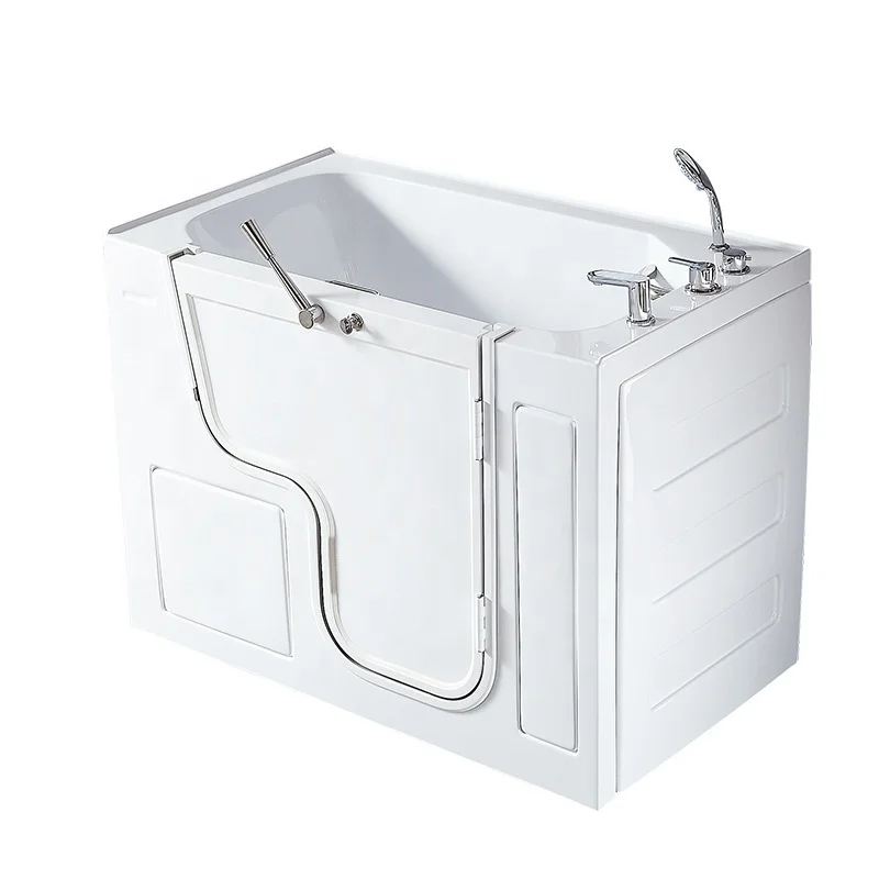 

Acrylic Walk-in Whirlpool Bathtub with Door Standard Bath for Elderly -Standing Installation Massage Function for Apartmentsprom