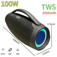 BOOMS BOX3 100W Ultra High Power Sound box  Portable Home Karaoke Wireless Subwoofer Sound System caixa de som Bluetooth TWS/FM