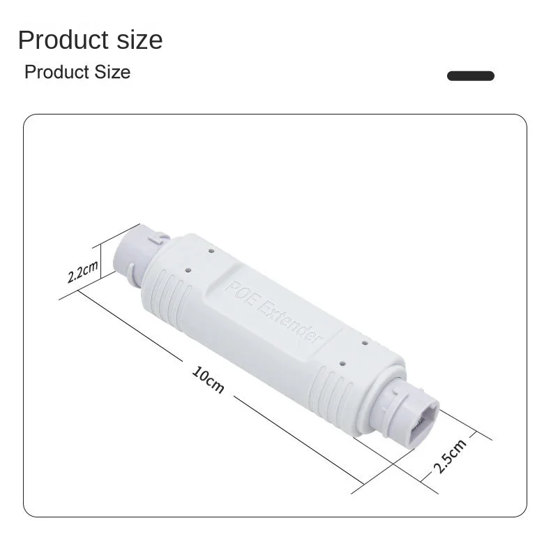 Waterproof POE Extender  Outdoor 1 Port 100Mbps with 802.3af/at  30W for POE Switch Surveillance Camera