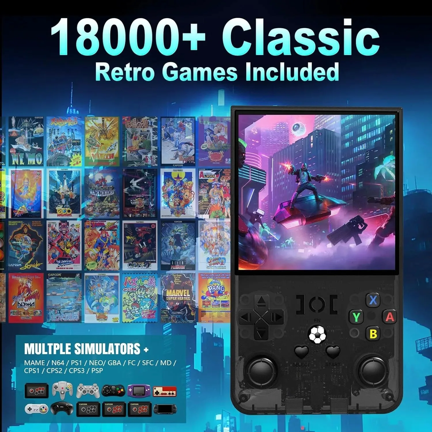 Konsol Video Game Genggam Retro R36MAX Sumber Terbuka Chip RK3326 64/128G Pemutar Game Saku Portabel Layar HD 4 ''R36 PRO R36S