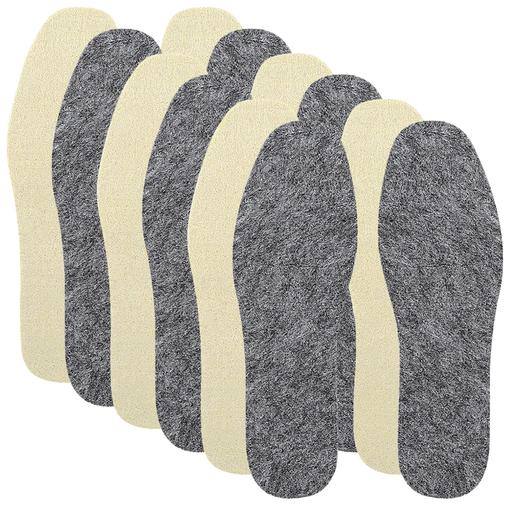 

6 Pairs Wool Insole Boot Inserts for Women Keep Warm Supple Shoe Cushions Warming Insoles Chemical Fiber