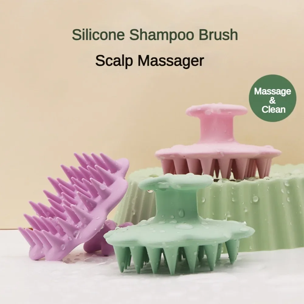 

New Silicone Shampoo Brush Flower Shape Scalp Massage Comb Head Massager Hair Washing Massage Brush Bath Shower Brush Hair Care