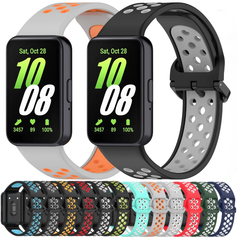 

Two-color Silicone Strap For Samsung Galaxy Fit 3 Band Sport Bracelet Watchband Correa For Samsung Galaxy Fit 3 Belt Wristband