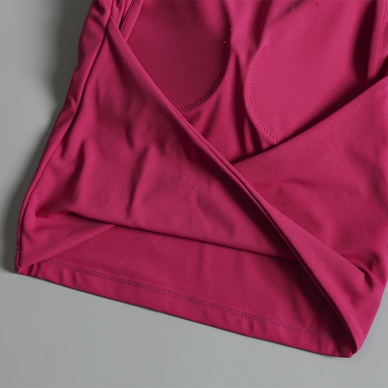 Sport-T-Shirt für Damen im Sommer, kurz, sexy, rückenfrei, integrierter Yoga-Anzug, Weste, zum Laufen, ärmelloser Fitness-Anzug – Detail 15