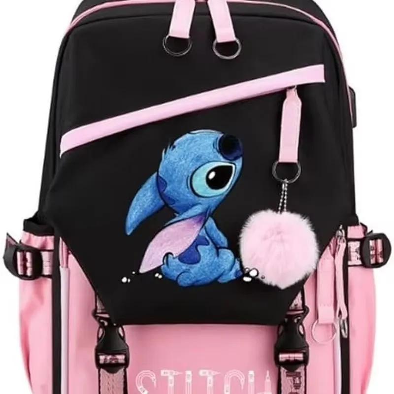 Hot Disney Cute Cartoon Stitch New Kids Thickened Backpack Mini Schoolbag Sports Bag Trendy Cute Shoulder Bag High Quality Gifts