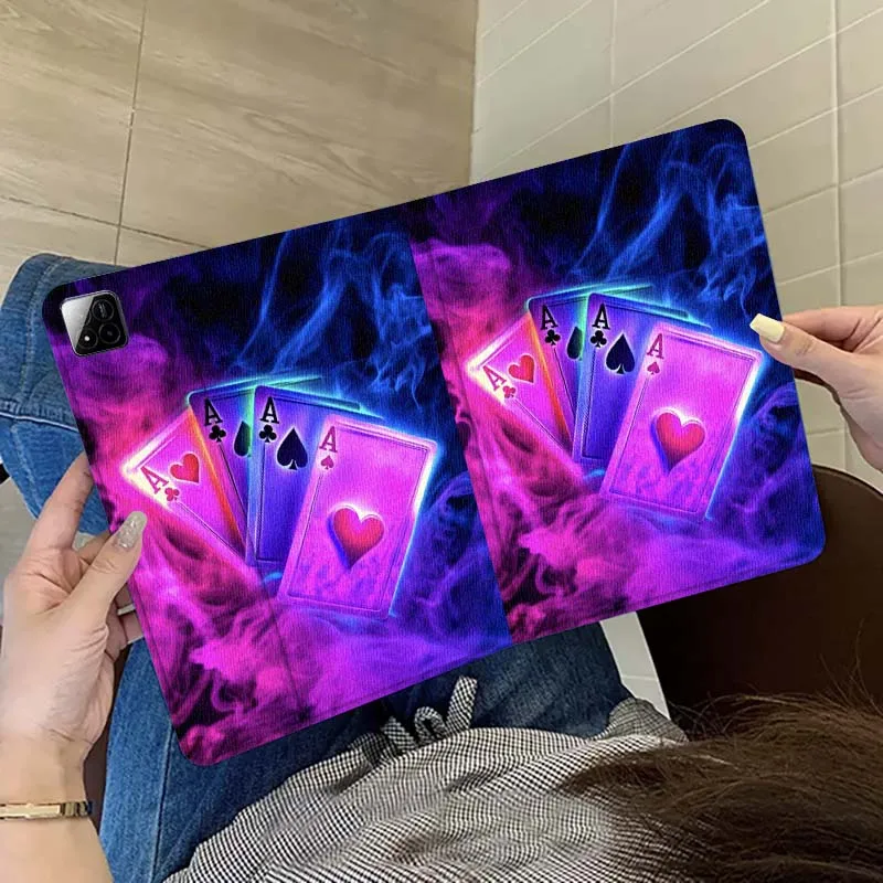 

Neon Smoke Poker Ace For Xiaomi Redmi Mi Pad 5 6 6s 7 SE Pro Max Ultra 12.4 12.5 14 inch Tablet Case