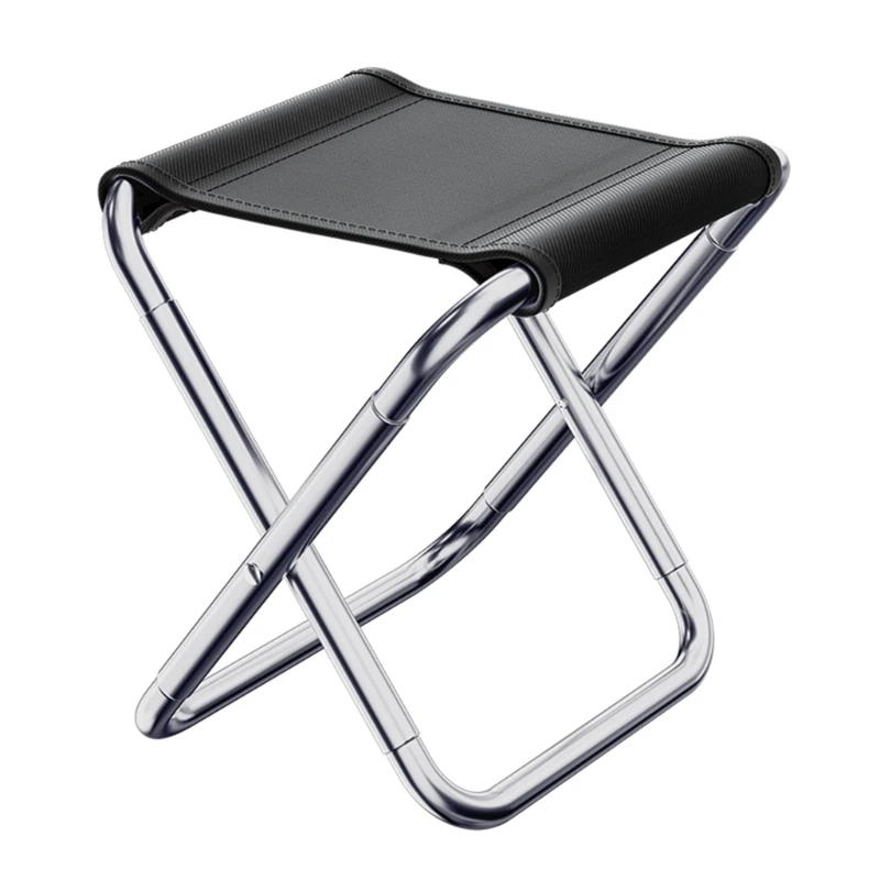 Lightweight Aluminum Alloy Chair Camping Foldable Stool Collapsible Fishing Stool Small for Adults Kids, Outdoor Dropship