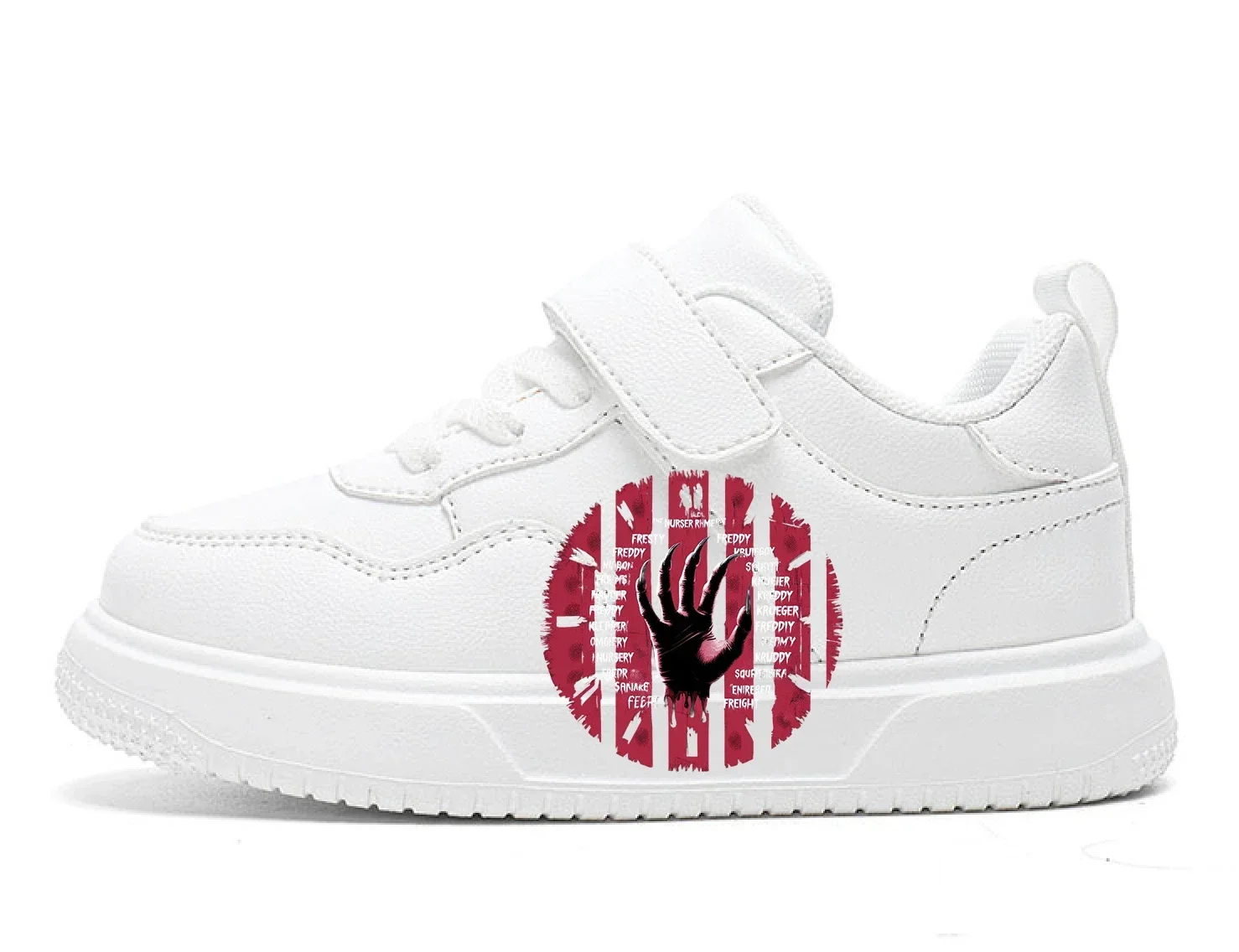 

Fashionable Blood-hand Pumpkin Design Halloween Four-season Flat Children's Casual Velcro Brand New Vulcanized Board Shoes