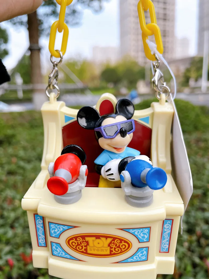 

1PCS 12cm Disney Genuine Toy Story Woody Mickey Amusement Park Cannon Cart Candy Box Pendant