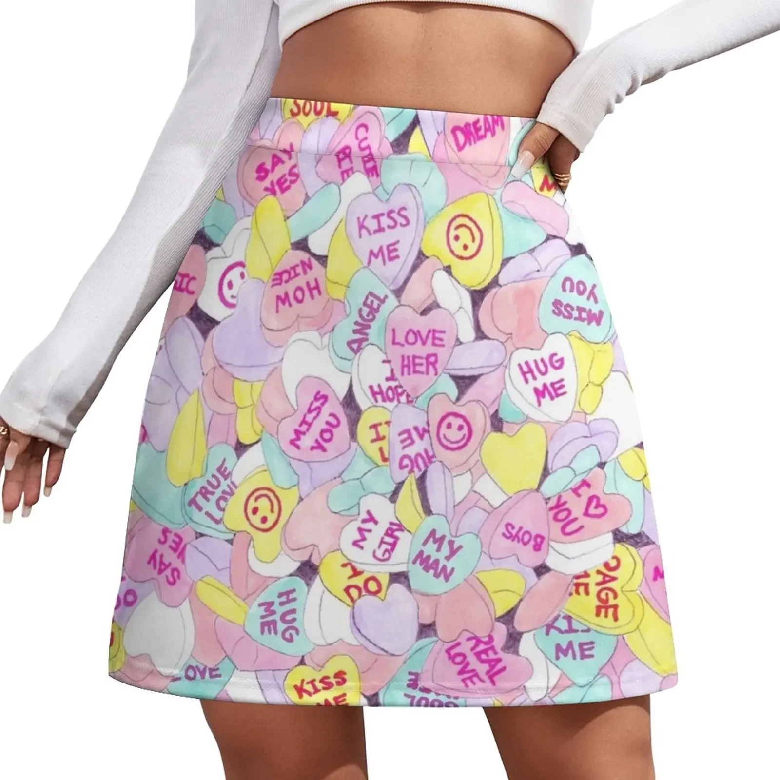 

Candy Hearts (Sweet Hearts-inspired) Mini Skirt sexy short mini skirts kpop luxury women skirts