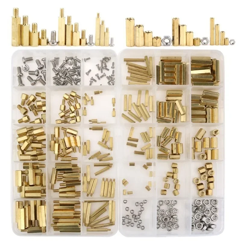 

360pcs M2 M3 M4 Hex Brass Male Female Motherboard Standoff Copper Mount Board Rack Stud Threaded Pillar PCB Column Spacer Screw