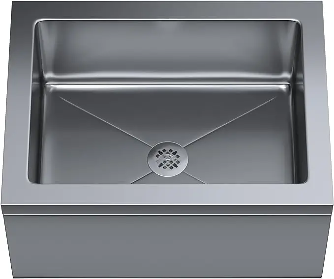 

Stainless Steel Floor Mop Sink 18-gauge, 304 Stainless Steel | Commercial & Kitchen Sinks | NSF Certified | Size 25" x 33" x 16"