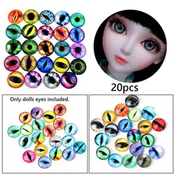 20Pcs Plastic or Glass Dolls Eyes DIY Crafts Eyeballs Funny for Children Toys Dinosaur Animal Eyes Time Gem Accessories