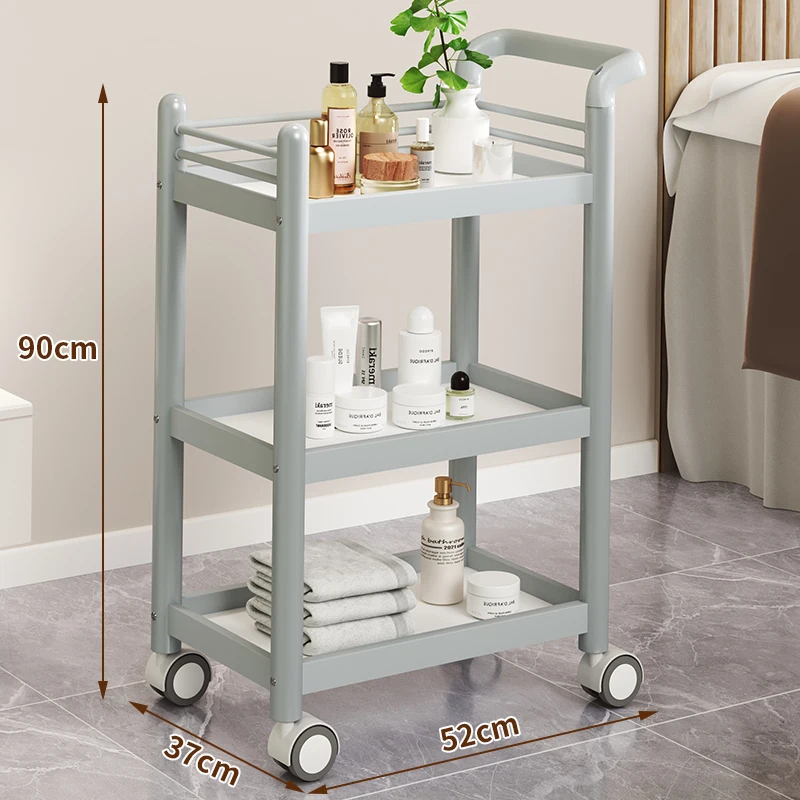 Makeup Salon Trolley Beauty Cosmetic Barbershop Equipment Salon Trolley Rolling Muebles Peluqueria Commercial Furniture YN50ST