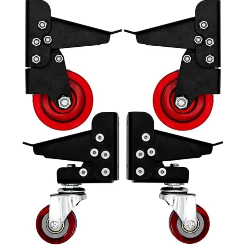 

05152 Steel Caster Set Heavy Duty Multi Purpose Locking Casters for Router Tables, Workbenches, Cabinets, Tool Stands