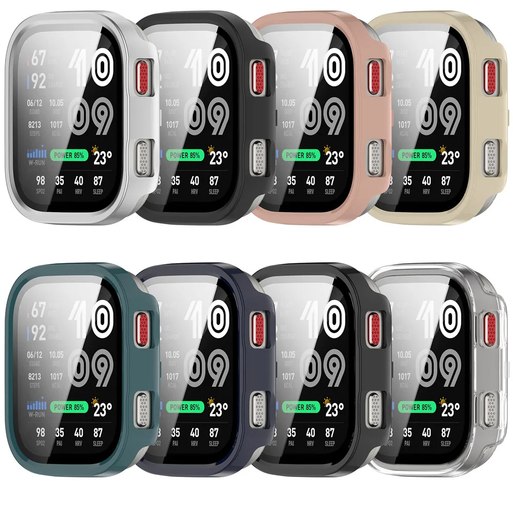 Glas + Schutzhülle für Amazfit Bip Max, Rundumschutz für das Display, robuste PC-Schutzhülle für Amazfit Bip Max Smartwatch, Zubehör. – Detail 5
