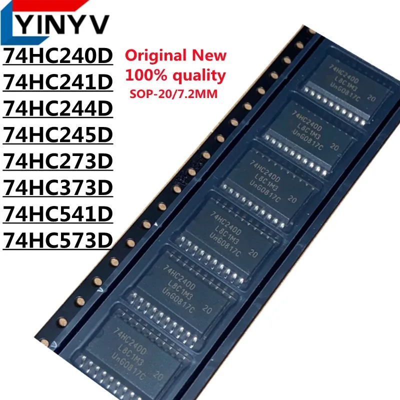 10Pcs 74HC240D 74HC241D 74HC244D 74HC245D 74HC273D 74HC373D 74HC541D 74HC573D SOP-20/7.2MM 100% new imported original 100% quali