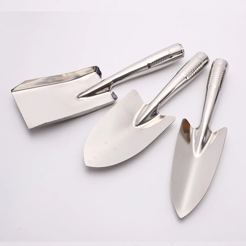 

Stainless Steel Potting Soil Scoop Weeding Handle Tool Gardening Shovel Garden Trowel Sharp-nosed Shovel Square Spade