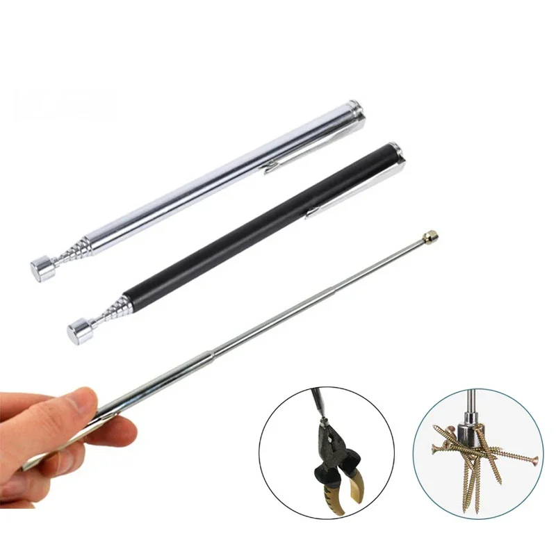 Portable Telescopic Easy Magnetic Pick Up Rod Stick Capacity Magnet Pickup Pen Extending Strong Magnet Handheld Tool Handy Tools