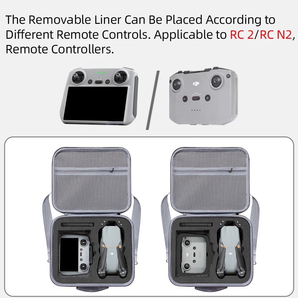 Tragetasche für DJI Air 3S/Air3, Aufbewahrungsbox, tragbare Reise-Umhängetasche, PU-Handtasche für DJI Mavic Air 3S Drohnenzubehör – Detail 5