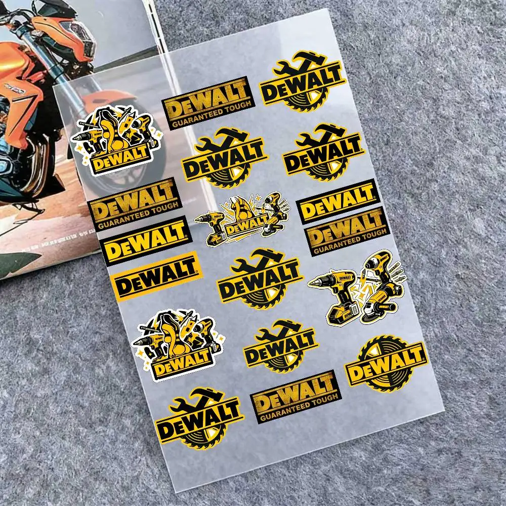 

For DEWALT Waterproof Reflective Motorbike Stickers Easy Peel Removable Decals For Motorcycle Car