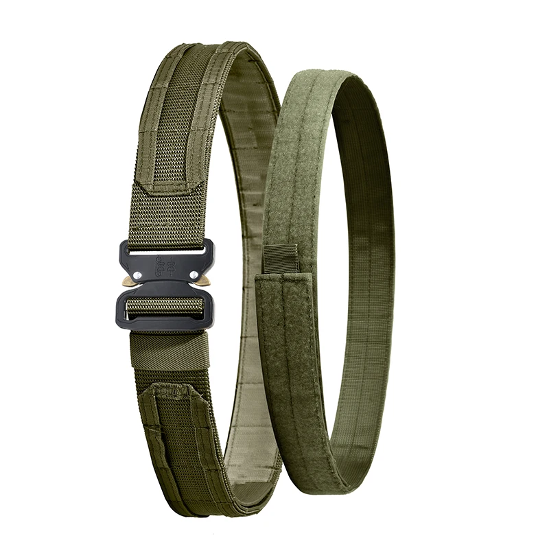 1.75 Inch Width Adjustable Nylon Tactical Belt & Molle System - Double-Layered Battle Belt, Heavy-Duty Combat Belt, EDC Belt.