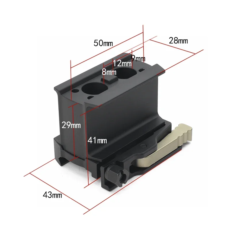 Tactical LRP Mount with Spacer 1.57 and 1.93 inch Height Mount for THW2 MHW5 R5 Red Dot Sights Hunting Tactical Airsoft Rifles