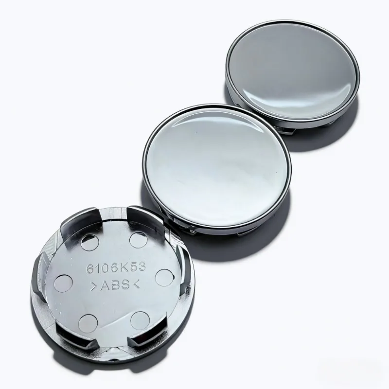 4er-Set 53MM (Clips 48MM) Radnabenkappen ohne Emblem, blanko, für Felgen, Staubschutz, Ersatz-Autozubehör – Detail 5