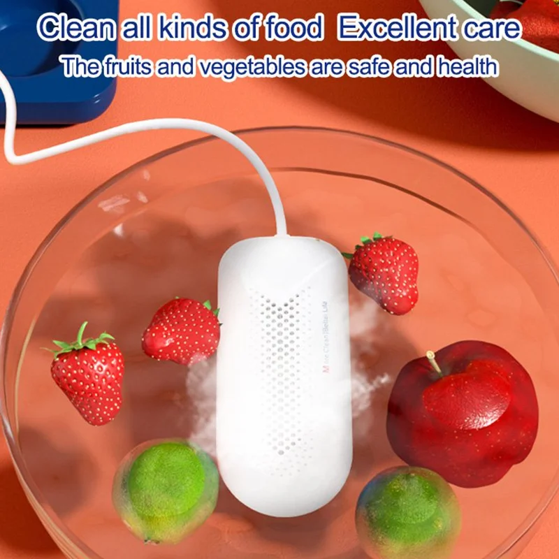 Purificatore alimentare strumento per la pulizia di frutta e verdura Protable frutta verdura lavatrice a forma di capsula purificatore alimentare Wireless