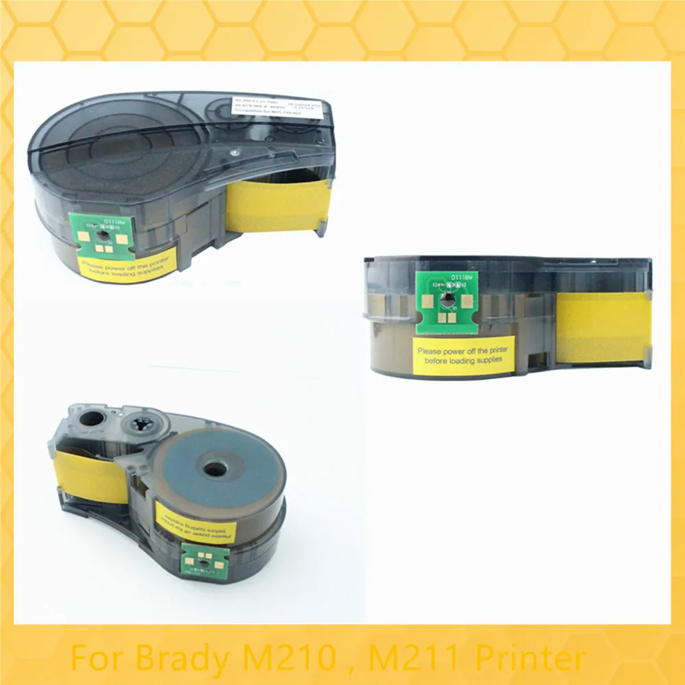 1~5PK With CHIP Self Lam Vinyl Label Cartridge M21-750-427 Compatible Work For Brady M210 M211 Labeller Printer