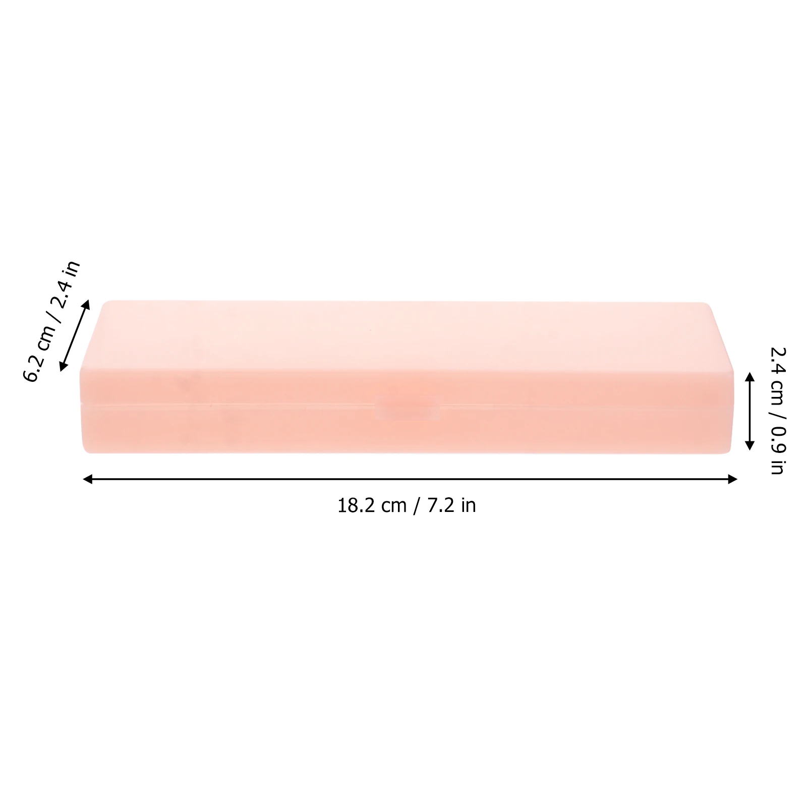 

3pcs Creative Simple Pencil Case Pencil Box Two Sides Plastic Translucent Pen Box for School or Office