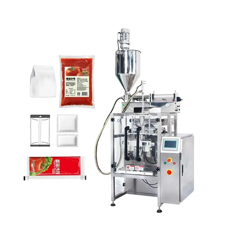 Vertical Pouch Bag Sachet Stick Peanut Paste Soup Mayonnaise Automatic Fill Seal Packing Machine Customized