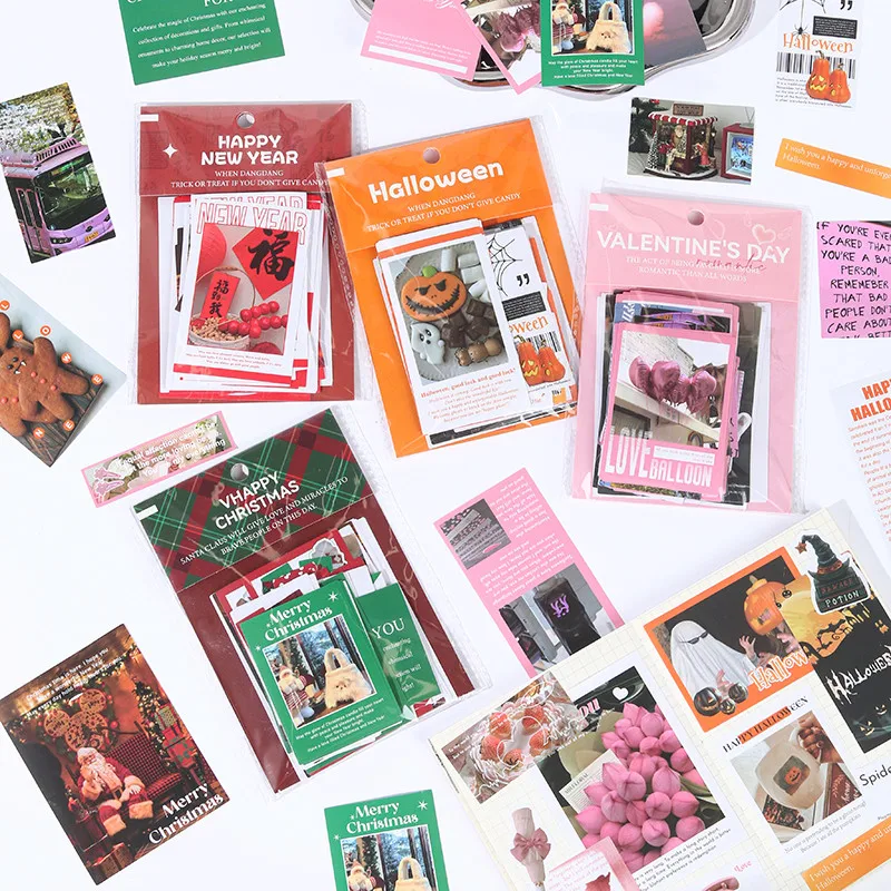 48 قطعة من ملصقات الكتابة على الجدران الرائعة ذات الرسوم المتحركة اللطيفة بأربعة موضوع كبير لتزيين عطلة عيد الميلاد لليد الدراجة