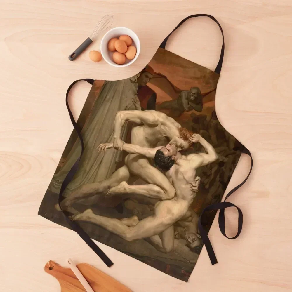 

Fine Art: William-Adolphe Bouguereau - Dante And Virgil In Hell Apron Kitchen For Women Professional Barber Apron