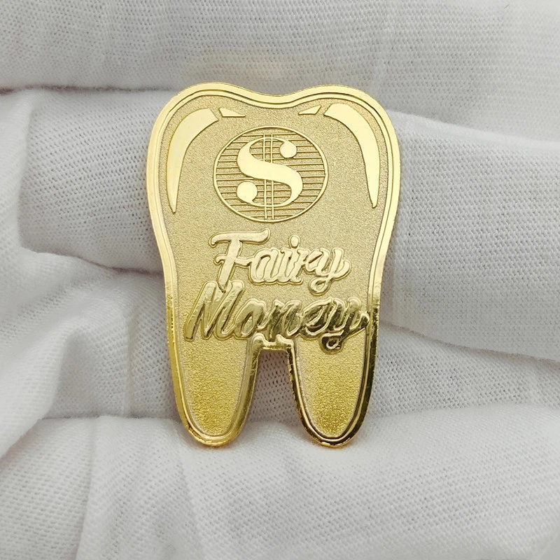 1PCS Tooth Fairy Commemorative Coin Creative Kids Tooth Change Gifts Plated Coin Gift Home Decor Souvenir