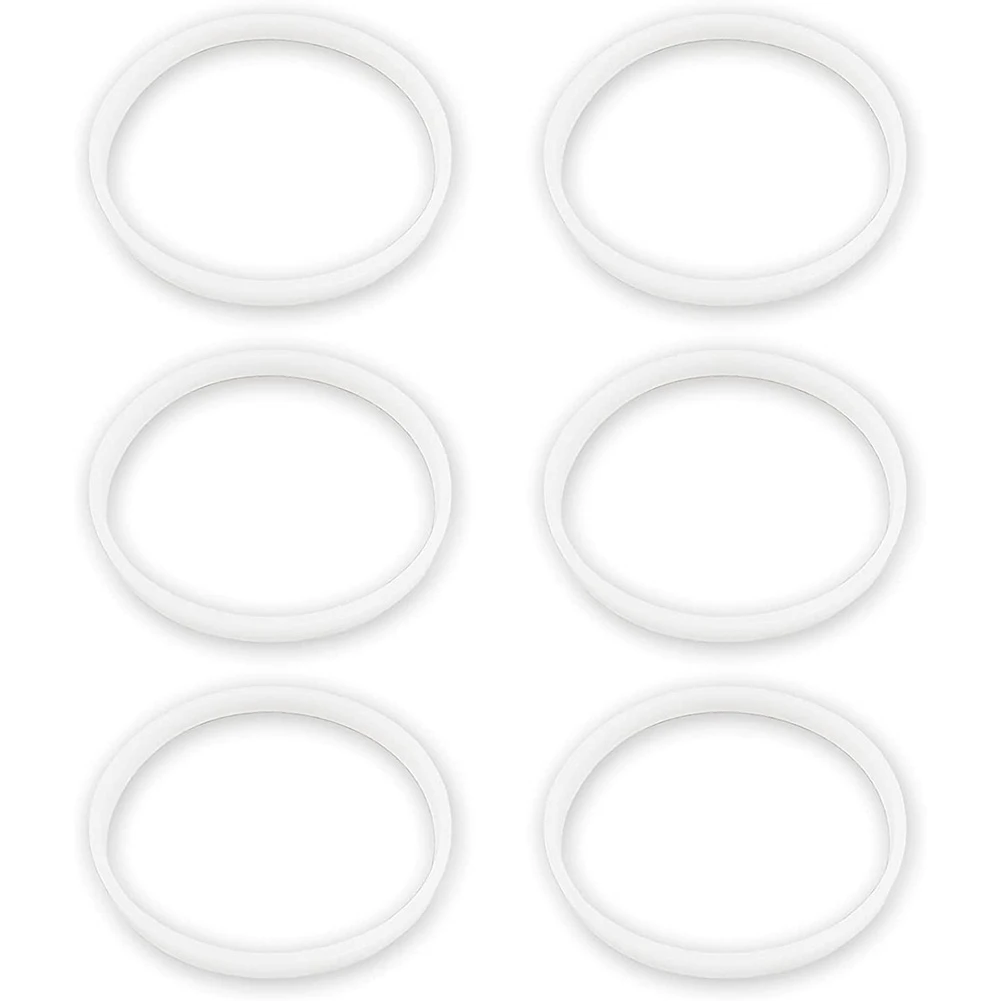 6 Pack Rubber Gaskets Replacement Seal White O-Ring for Ninja Juicer Blender Cups Replacement Parts Seals BL770 Small