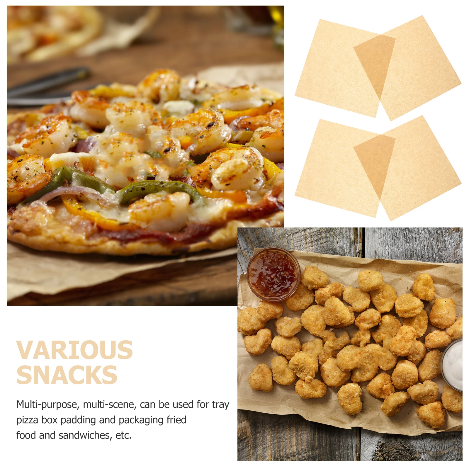 

500 Sheets Oil-absorbing Paper Baking Liner Food Liners Bakery Oven Tray Cooking Parchment Wax for Cookie Snack Absorption