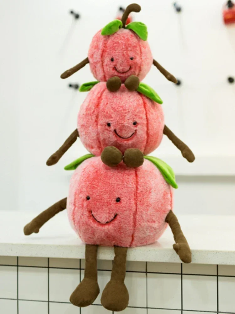 لطيف لينة البطيخ الكرز الفاكهة ألعاب من القطيفة ديكور الطفل هدية الكريسماس القطن دمية غرزة Kawaii juguetes محشوة اللعب