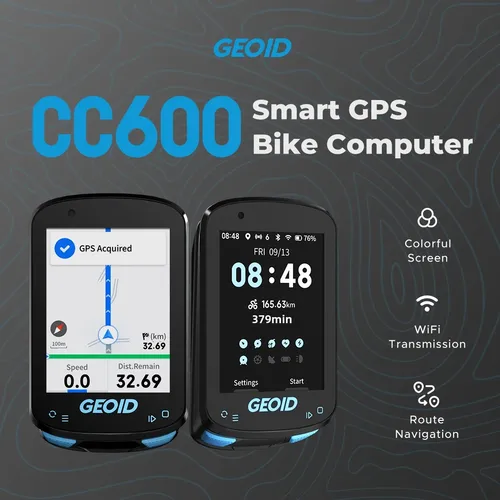 GEOID CC600 ordenador de bicicleta pantalla a Color inalámbrica velocímetro de bicicleta ANT + WIFI velocímetro de ciclismo IPX7 odómetro impermeable
