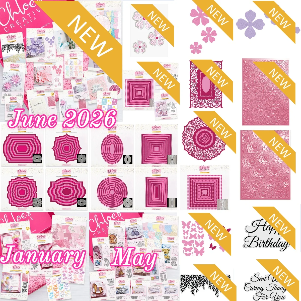 

Botanical Blooms Collection Sentiment Birthday Metal Cutting Dies Stamp Hot Foil for DIY Scrapbook Card Handmade 2026 June New